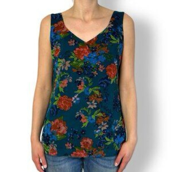 CABi Floral Still Life Cami Tank Top Blouse Sz M Adjustable Straps style 3449 - Picture 1 of 8